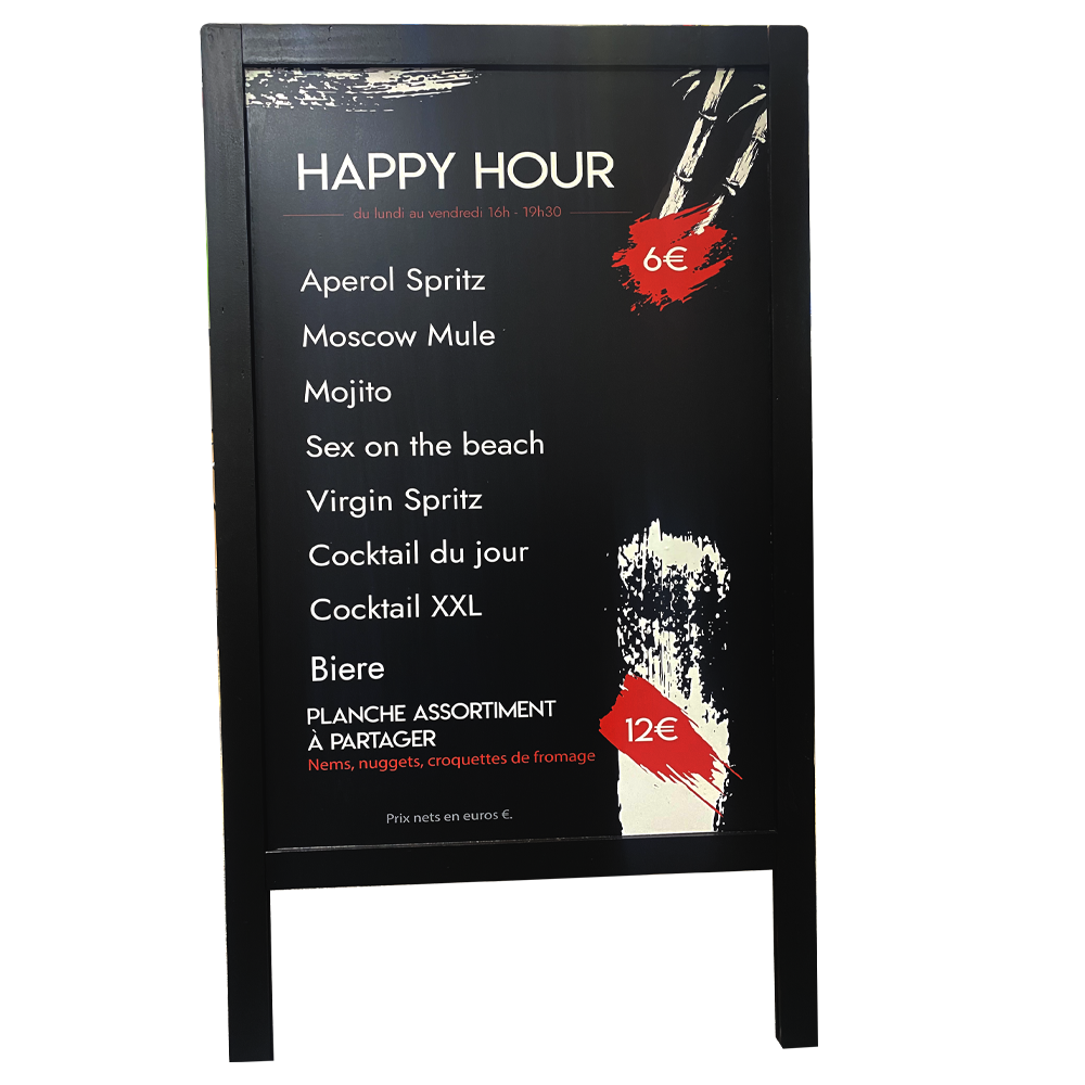 Chevalet Happy Hour 