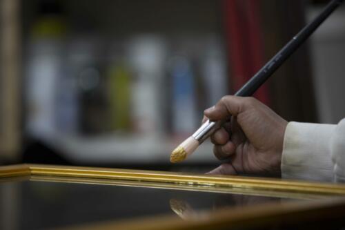 Mise en peinture d'un cadre